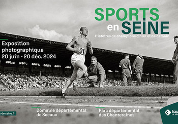 Affiche exposition Sport en Seine, 20juin-20 décembre 2024