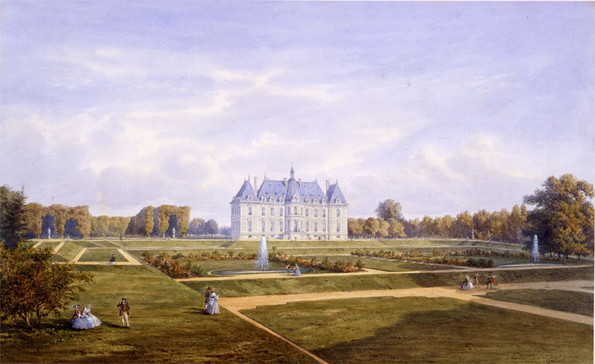 Vue du château, du côté du jardin, 1869